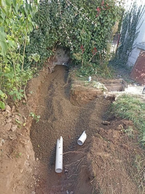 Raccordement des eaux usées en sortie de maison